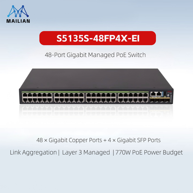 G H3C Full-Managed S5135 Series 10G Uplink Enhanced Access Switch 16-48 Ports POE-Enabled Option Stackable QoS 336Gbps