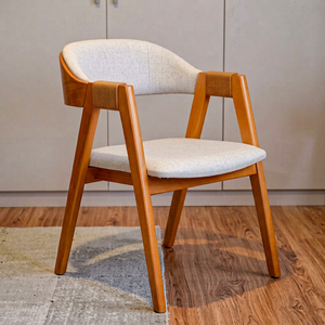 Fauteuil de salle à manger rembourré en velours, détails en corde, design moderne du milieu du siècle, revêtement en lin, tailles personnalisables, restaurant, hôtel - Product Image 2