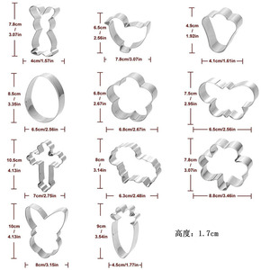 Cookies Khuôn Kim Loại Thép Không Gỉ Dễ Thương 3D Vòng Hoa Tình Yêu Hình Trái Tim Giáng Sinh Fondant Bánh Quy Cookie Cookie <span class=keywords><strong>Set</strong></span> - Product Image 4