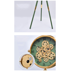 Orologio da Terra con Ingranaggi in Movimento Stile Europeo, Design Moderno in Metallo per Arredamento Soggiorno - Product Image 5