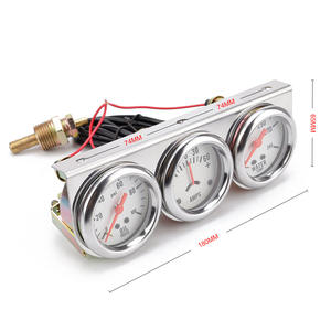 Medidor Triple Universal de 12V y 2 Pulgadas (52mm) para Automóviles, Medidor de Presión Hidráulica, Temperatura del Agua y Corriente para Mecánica Automotriz - Product Image 3