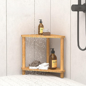 Estante de Baño de Bambú de 60x70cm, Doble Capa, para Artículos de Cuidado Personal, Independiente - Product Image 3