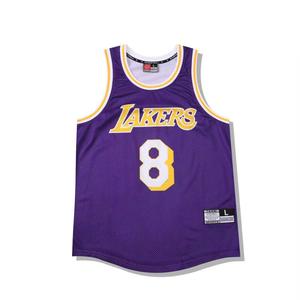 Camisetas Retro Americanas Personalizadas al por Mayor de los <span class=keywords><strong>Chicago</strong></span> <span class=keywords><strong>Bulls</strong></span> y los Los Angeles Lakers # <span class=keywords><strong>23</strong></span> Camiseta sin mangas de baloncesto de malla de poliéster transpirable unisex para adultos - Product Image 3