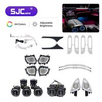 Kit d'éclairage d'ambiance SJC pour Mercedes Benz Classe C W206 X254 2022-2025 LED 64 couleurs, amélioration de l'intérieur, décoration d'ambiance