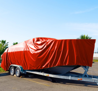 Bâche de camion imperméable en PE couleur argent 5x10m, 280gsm, bâches en PE imperméables