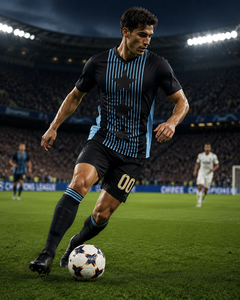 Jersey Sepak Bola Warna Tim Kustom Pendek Bernapas Cepat Kering Perlindungan UV Poliester Sublimasi 3D Bordir Nama Nomor - Product Image 5