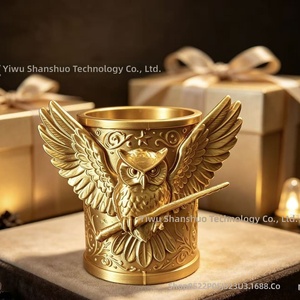 Soporte para bolígrafos con diseño de búho, novedad transfronteriza, superventas, pieza decorativa de arte de escritorio impresa en 3D de material PLA - Product Image 2