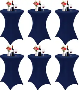 Capas de mesa para coquetéis toalhas de mesa para coquetéis de 32"x43" capas de mesa altas com montagem marinha