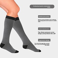 Chaussettes de course à compression graduée personnalisées, hauteur genou, respirantes, élastiques, soutien athlétique pour l'entraînement, hommes et femmes, vente en gros