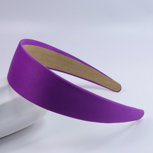 Diadema de Raso Brillante de 4 cm para Mujer, Aro para el Cabello Simple de Color Sólido, Acabado Brillante Clásico, Múltiples Colores - Product Image 4