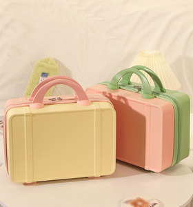 Boîte à maquillage miniature de 14 pouces avec logo personnalisé, vente en gros, boîte de toilette portable, légère, sac à cosmétiques, petit <span class=keywords><strong>bagage</strong></span> - Product Image 2