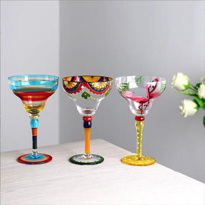 Verre à champagne en cristal Margaret peint à la main de style nouveau 270 ml, gobelet coloré vintage, coupe à <span class=keywords><strong>martini</strong></span> pour la décoration de la maison et des festivals - Product Image 2