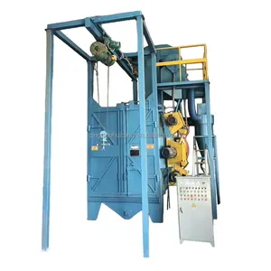 Steel Gas Cylinder Cleaning Single Hook type Automatic Rotary Shot Blasting Machine