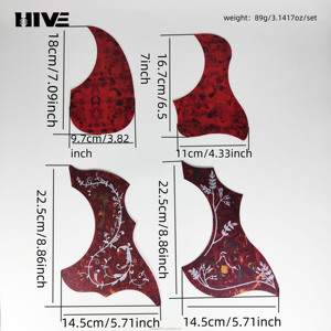 HIVE 9 יחידות/סט הגנה על פני השטח מפני שריטות נזקים לגיטרה פולקית מגן פיקגארד מגן שריטות לגיטרה פולקית בגודל 40 <span class=keywords><strong>41</strong></span> אינץ' - Product Image 2