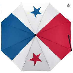 Parapluie drapeau du <span class=keywords><strong>Panama</strong></span>, parapluie automatique imperméable pour l'extérieur, avec bouton d'ouverture et de fermeture automatiques, revêtement anti-UV - Product Image 1