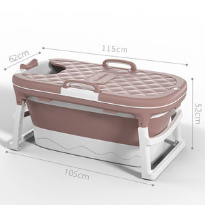 Bañera Portátil Plegable de Plástico PP TPE con Ruedas de Masaje para Adultos y Niños, Longitud Opcional de 115 cm y 138 cm - Product Image 3