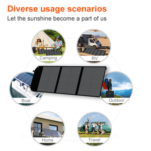 Panel Solar Plegable de 100w para Estación de Energía de Autocaravana, Mini Panel Solar Portátil Delgado con 22% de Eficiencia - Product Image 5