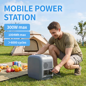สถานีไฟฟ้าพกพาแบบเรียงซ้อนได้ 3.2V 280Ah 1000Wh ระดับ IP65 แบตเตอรี่ LiFePO4 พร้อมเต้ารับไฟฟ้ากระแสสลับ 300W ชาร์จเร็ว ใช้พลังงานแสงอาทิตย์ สำหรับใช้ในบ้าน - Product Image 2