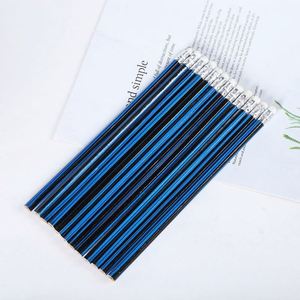 Ensemble de crayons personnalisés en bois HB de 12 pièces, 7 pouces, hexagonaux, à rayures, écologiques, faciles à saisir, pour étudiants, avec gomme noire, boîte de couleur - Product Image 3