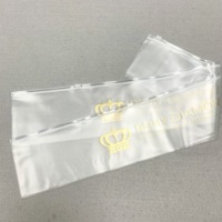 Sac d'emballage à fermeture éclair longue personnalisé en gros pour les extensions de cheveux, sac en plastique à fermeture éclair givré en PVC pour perruque