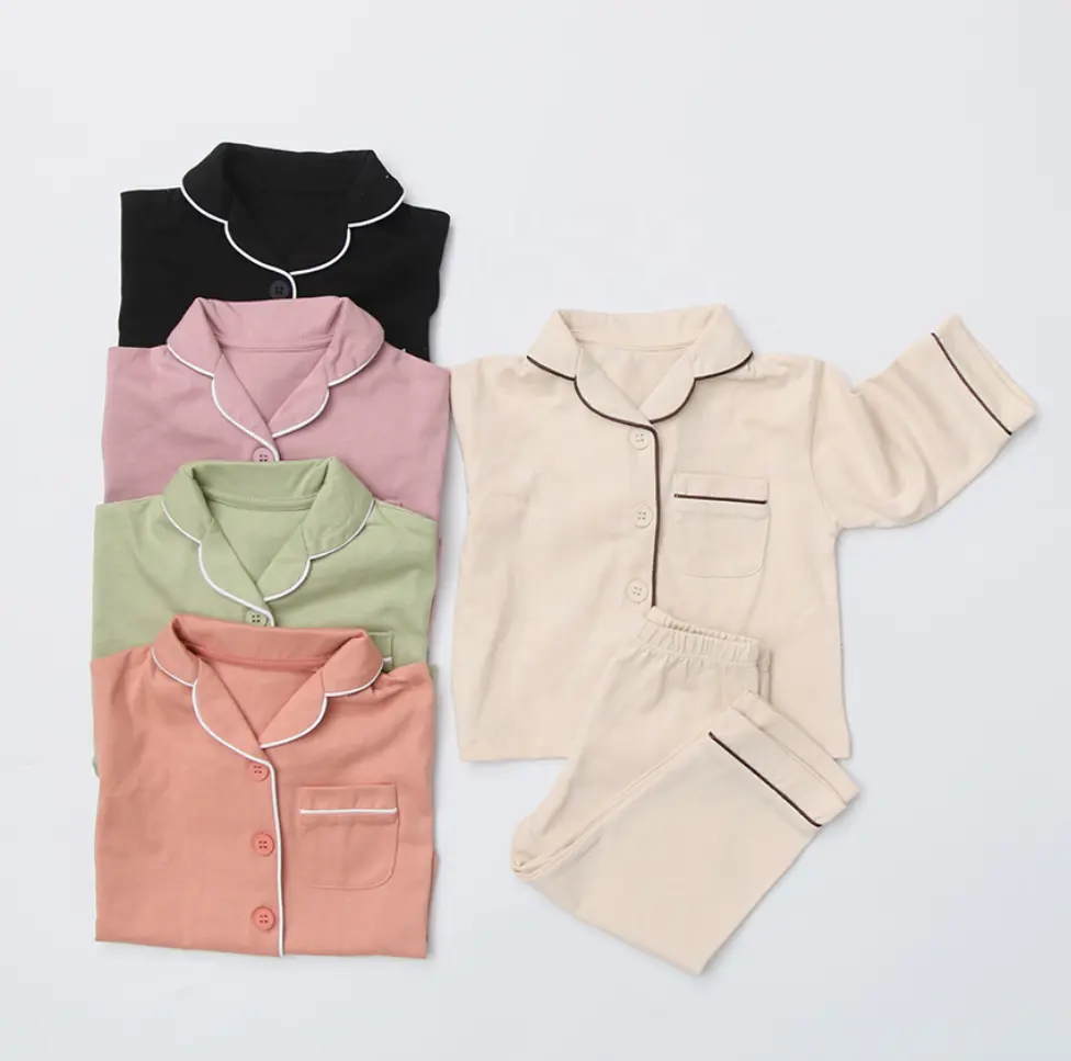 New Arrival Japanese Children Long Sleeve Home Wear 2pcs Baby Top Pants Set Kids Toddler Pajamas Set Girls Sleepwear for Unisex