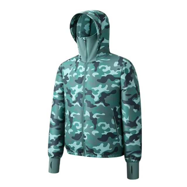 Men Women Hooded Cooling Fan Jacket Long Sleeve Work Uniform Intelligent Temperature Reduction air Conditioning Work Clothes