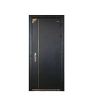 Porte de sécurité en métal minimaliste moderne Mexin - Porte d'entrée simple pour villa - Anti-effraction - Classe A - Porte d'entrée double pour maison
