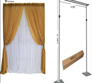 Pipe incurvée de haute qualité et drapé pour décorations de plafond de mariage Fabricant personnalisé de décors de location de draperies de tuyaux - Product Image 1