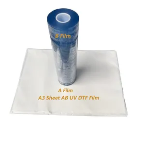 100 pièces A3 feuille 42cm * 30cm UV DTF impression A Film et B Film UV DTF AB Film pour UV DTF étiquette autocollant impression