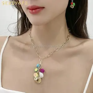 Summer Fashion Soft clay fruit beads Necklace Bright Fashion Multiple Rows Pendant Necklaces Jewelry Wholesale