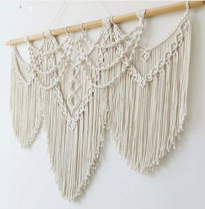 Panier tissé décoration murale vert Decoracion Pared Madera <span class=keywords><strong>bambou</strong></span> tissage Sac macramé Art décoration 2022 Photo suspendus articles de plage - Product Image 3