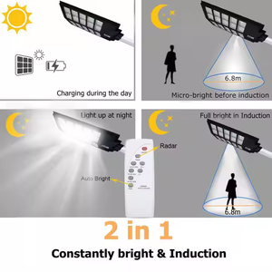 Lampe solaire de rue HY-S02W, LED, matériau ABS, éclairage de sécurité <span class=keywords><strong>extérieur</strong></span> avec détecteur de mouvement, IP67, télécommande, certifiée CE, 6000K - Product Image 5