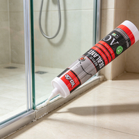 Scellant en silicone transparent à base d'eau, séchage rapide, peignable à l'acrylique, pour verre, avec forte adhérence