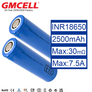 แบตเตอรี่ลิเธียมเกรด A 3C 18650 ความจุ 2500mAh 3.7V  สำหรับชุดแบตเตอรี่ไฟโซลาร์ - Product Image 1