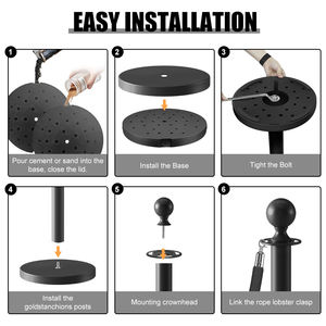 Barriere per Code e Gestione della Folla, Pali Neri per Aeroporti, Barriere Stradali di Sicurezza a Prezzi Convenienti - Product Image 4