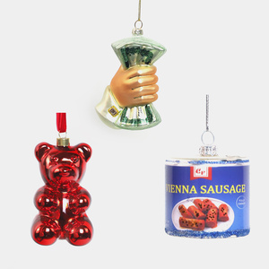 Palline di <span class=keywords><strong>Vetro</strong></span> Soffiato Personalizzate per Regalo, 3 Assortiti, Cupcake Natalizi Fatti in Casa, Decorazioni per <span class=keywords><strong>Albero</strong></span> di <span class=keywords><strong>Natale</strong></span>, Ornamenti all'Ingrosso - Product Image 6