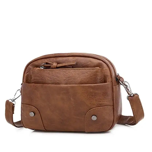 Popular Vintage Simple mujeres bolsos de hombro pequeño bolso cruzado teléfono monedero paquete suave PU cuero cuadrado mensajero - Product Image 1