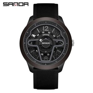 Montres à quartz pour hommes Sanda 9023, calendrier hebdomadaire, mode de luxe, cadran spécial, horloge originale 12/24 heures, montres-bracelets pour hommes, Relojes - Product Image 5