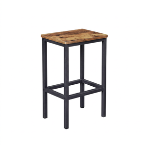 Industrial Square <b>Side</b> <b>Table</b> Wood Top Black Metal Frame End <b>Table</b> for Living Room Bedroom <b>Sofa</b> Office Home Furniture Wholesale - Product Image 1