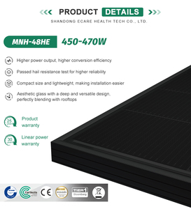 ราคาโรงงาน แผงโซลาร์เซลล์ชนิด N-Type โมโนคริสตัลไลน์ซิลิคอน 450-470 วัตต์ ระบบโซลาร์เซลล์กรอบอลูมิเนียม - Product Image 2