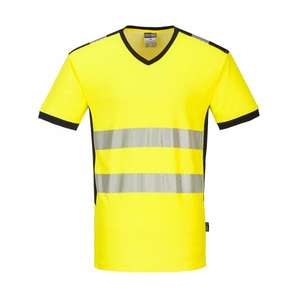 PORTWEST - PW310YBRXXXL PW3 T-shirt à col en V jaune/noir haute visibilité-EAN 5036108349838 HI-VIS WORKWEAR - Product Image 1