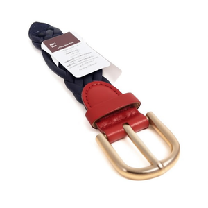 Cintura Lavorata a Maglia Marca H 3Cm con Fibbia a Perno in Lega Stile Casual per Donna Accessori Moda - Product Image 1