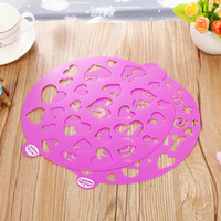 Pochoir à gâteau en plastique Outils de moule de décoration pour la cuisson Peinture Dessert Café-pour gâteau Biscuits Décorations de café