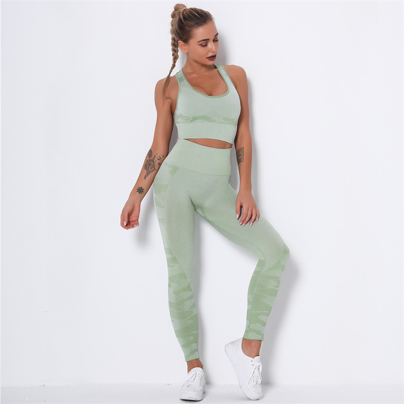 HOT 5 colors Fashion Modern Breathable Workout Clothing Popular Women Active Wear Yoga Set hygroscopic