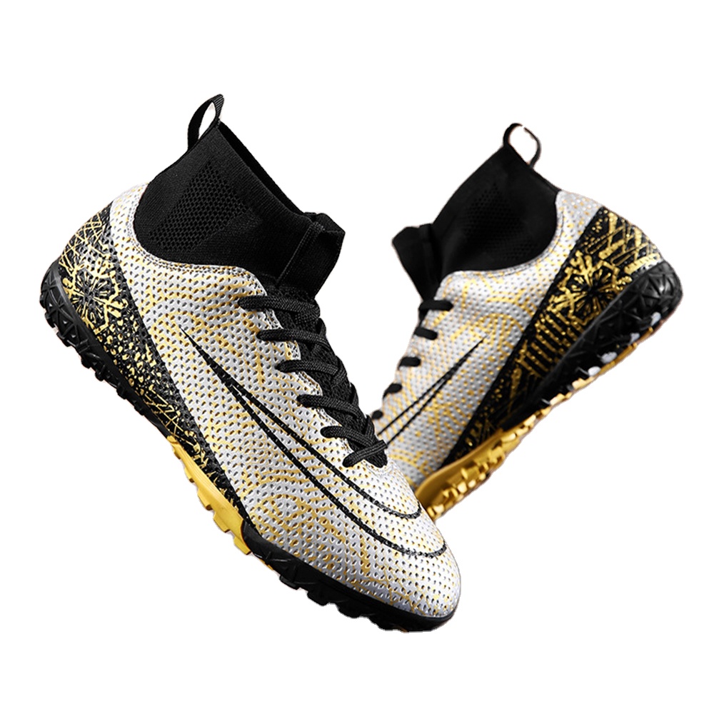 Soccer Shoes Cleats High-Top Breathable Athletic Sneaker AG