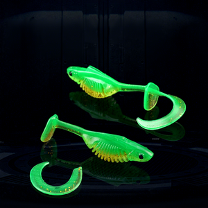 เหยื่อปลอมแบบนิ่ม Luya รุ่น Twist Fish T-Tail Roll Thread Cut Single Tail Maggot สำหรับน้ำจืดและน้ำเค็ม - Product Image 3