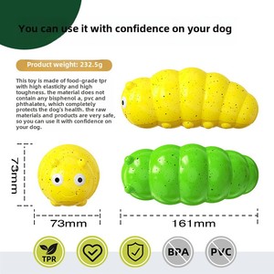 Juguetes de dentición ecológicos para perros Weird Bugs, juguetes audibles para mascotas para perros Golden Retriever medianos y grandes - Product Image 2