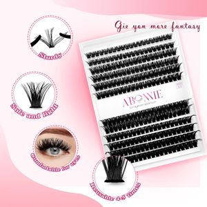 Abonnie Diy Eyelash <b>Extension</b> Kit Fluffy Mink <b>Lash</b> <b>Cluster</b> Black Cotton Stalk Curly Thick Import Fibers 30P40P50P80P - Product Image 3