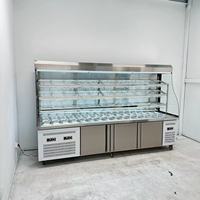 Réfrigérateur commercial en acier inoxydable, réfrigérateur de présentation Malatang, congélateur, réfrigérateur pour restaurant