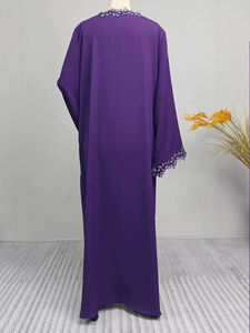 नुओशा 2025 नए फैशन सुरुचिपूर्ण फीता ढीले वस्त्र लंबे स्कर्ट अबाया - Product Image 3